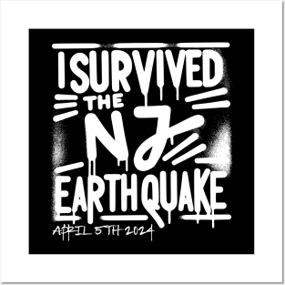 I Survived the NJ Earthquake New Jersey 4.8 magnitude Posters and Art